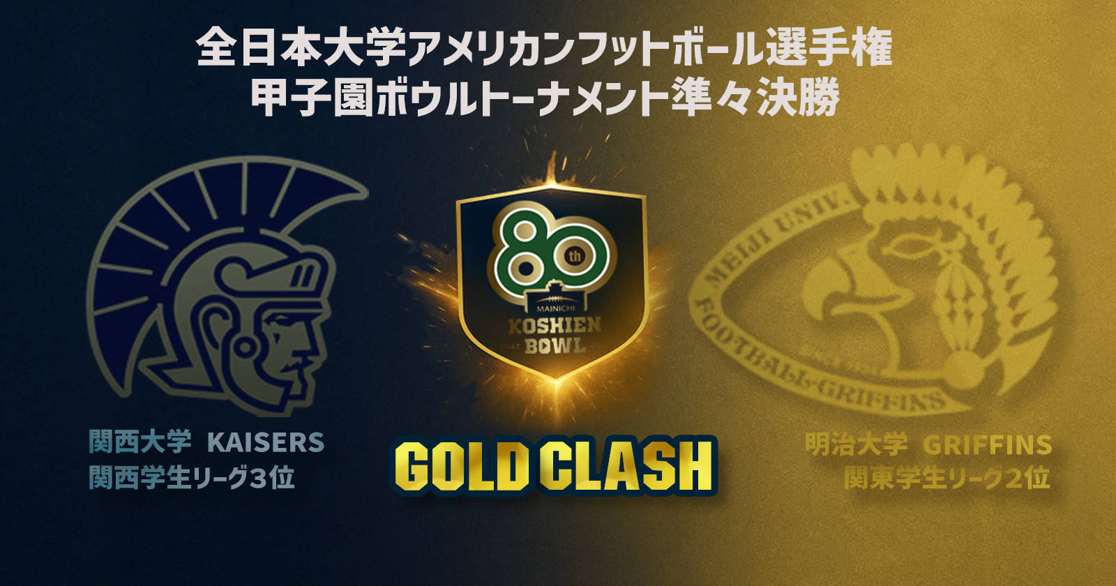 vs 明治大学 GRIFFINS【結果】 – KAISERS